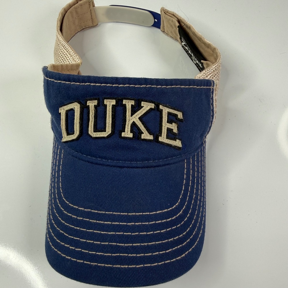 Zephyr Duke Blue Devils Visor Navy Blue Mesh Snapback Collegiate Hat Mens